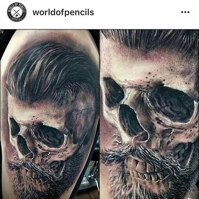 Cherry Ear Skull Tattoo by 2FaceTattoo on DeviantArt