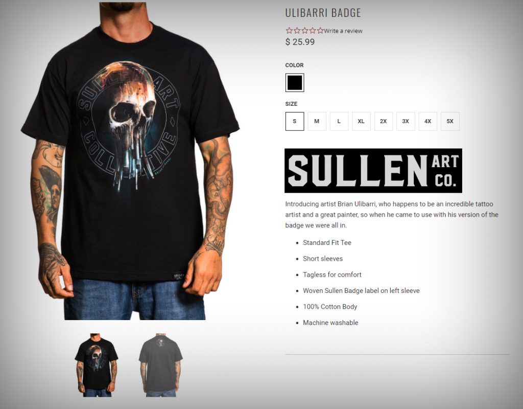 THE SHIRTS ARE IN!! The Ulibarri Sullen Badge Shirts are available for sale at my Gallery in Santa Fe NM The Ulibarri Ink & Art Gallery and on the Sullen Clothing Website