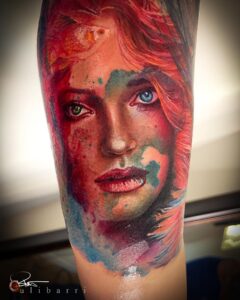 Tattoo by Brian Ulibarri in Santa Fe New Mexico at Ulibarri Ink & Art Gallery - Specializing in Portrait Surrealism in Color and Black & Grey